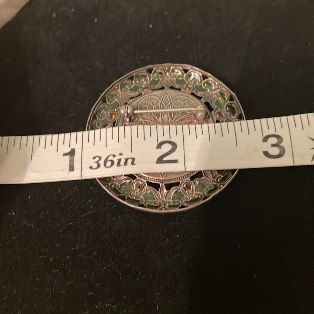 Catherine Popesco Round Brooch from France - Picture 4 of 4